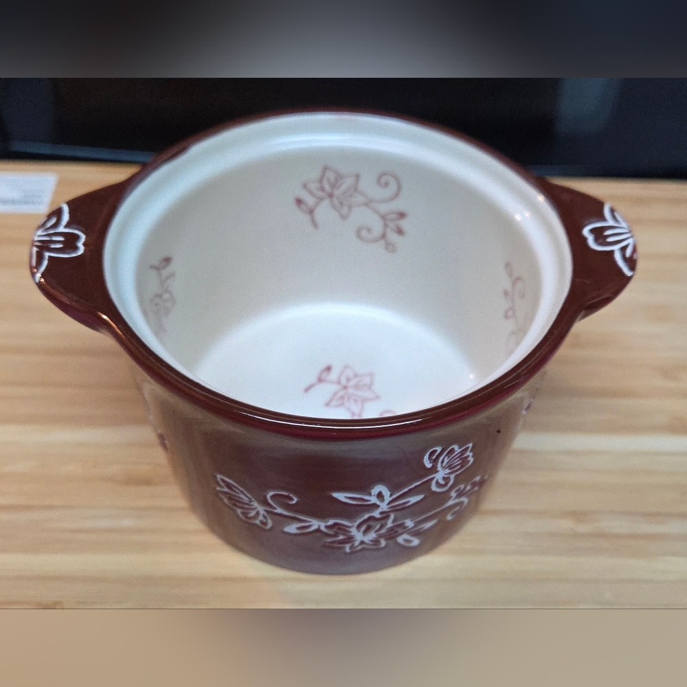 Temp-tations By Tara Red Floral Lace 8oz Baking Dish